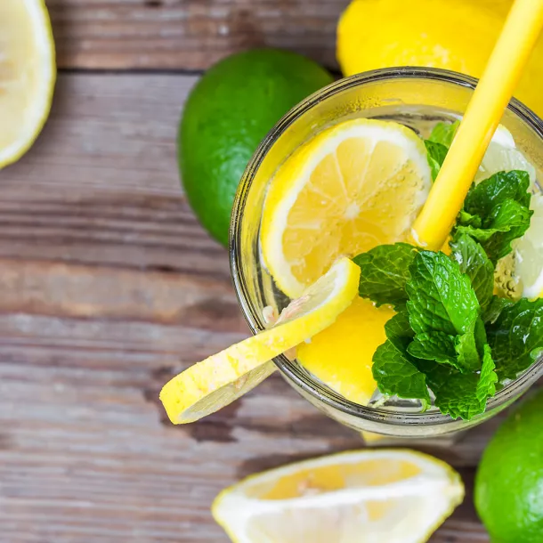 Lemonade on wooden table